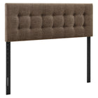 Modway - Emily Tissu tapis Tête de lit King Size, Moka-Tissu de type lin haut de gamme