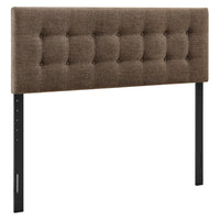 Modway - Emily Tissu tapis Tête de lit King Size, Moka-Tissu de type lin haut de gamme