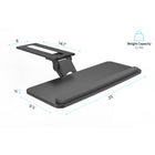 ShoppingAll - Plateau à clavier réglable sous le bureau avec tiroir coulissant de 25 po L x 9,8 po P - Noir-6