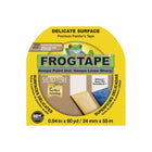 Ruban de peintre FrogTape pour surfaces délicates, 0,94 po x 60 vg, jaune-Ruban de peintre à faible adhésion pour surfaces fraîchement peintes (ayant séché pendant plus de 24 heures), les faux finis, les panneaux muraux apprêtés et le papier peint apprêté.