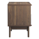 Modway - Envision Table de chevet, Blanc noyer-Construction durable en panneaux de particules