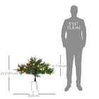 HOMCOM - 2 sapins de Noël artificiels de 45 cm avec LED Lumière-Les lumières LED blanc chaud consomment peu d'énergie 