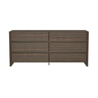 Manhattan Comfort - Ensemble moderne Linda 2 pièces : commode et table de chevet - Noyer brun-Garantie limitée du fabricant de 30 jours