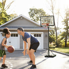 Soozier – Panier de basketball extérieur-Un panier de basket portable avec des roues pour le déplacer facilement

