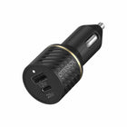 Otterbox - Chargeur de Voiture Double à Charge Rapide USB-C et USB-A - Noir-Conçu pour durer, quel que soit le chemin emprunté