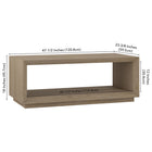 Hudson&Canal - Table basse rectangulaire Evie 48" L - Chêne gris vieilli-9