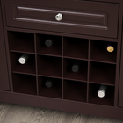 HOMCOM - Buffet 46 po avec casier à vin intégré et tiroir - espresso-Fabriqué en MDF P2 massif laqué, il est imperméable, durable et facile à nettoyer 