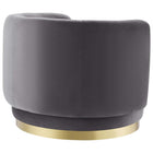 Modway - Relish Performance Velvet Chaise pivotante - Gris or-Socle pivotant en métal doré