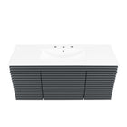 Modway - Render Fixation murale de 48" Vanette de salle de bain - Gris blanc-Matchs non inclus