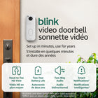 Amazon - Sonnette vidéo Blink (2e génération) - Blanc-Durée de vie prolongée grâce à une autonomie de deux ans — Bénéficiez d'une couverture de sécurité continue jusqu'à deux ans avec trois piles lithium AA Energizer et un module Blink Sync (tous deux inclus)
