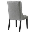 Modway - Baronet Bouton touffé Tissu Chaise à manger - Gris clair-Capacité du poids de la chaise : 500 lb