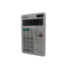 Sharp - EL334W - Calculatrice de bureau à 12 chiffres - Blanche-Alimentation double : solaire et à pile