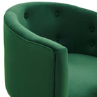 Modway - Savour Touffe Performance Velvet Chaise d’accent - Émeraude-7