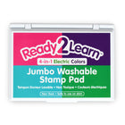 Ready 2 Learn - Tampon encreur lavable géant, couleurs électriques 4 en 1, paquet de 2-Créez des images vives: L'encre de haute qualité fournit des images nettes une fois tamponnées. Utilisez-le pour décorer des affiches, des panneaux, des cahiers et bien plus encore !