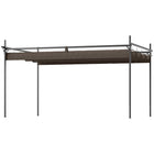 Outsunny - Tonnelle Extérieur, Pergola avec Auvent Rétractable - 10 pi x 10 pi - Marron-Le auvent réglable coulisse pour contrôler la lumière du soleil et améliorer la circulation de l'air 