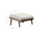 Modway - Saratoga Terrasse extérieure Teck Ottoman, Caillou-Finition à base d’eau
