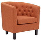 Modway - Prospect Tissu rembourré Fauteuil - Orange-Fauteuil de style Chesterfield