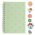 Pep Rally - Carnet à Charms - 6 po l x 8 po H - Jardin Secret-Couverture en silicone avec des trous en forme de cœur pour les charms. couverture arrière durable
