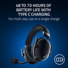 Razer - Blackshark V2 PRO PlayStation Casque esport sans fill pour Playstation 5 - Noir-Coussinets en mousse à mémoire. de forme flowknit ultradoux: Tissage respirant qui vous aide à rester au frais et à l’aise