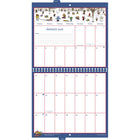 MotherWord - Calendrier mural mensuel 2025-2026 à onglets - 11 po H x 12 po l - anglais-Le papier amélioré résiste aux taches d'encre