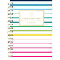 AT-A-GLANCE - Agenda hebdomadaire/mensuel bande joyeuse Emily Ley Simplified 2026 - 8 1/2 po H x 5 3/8 po l - multicoloure - bilingue-12 mois avec onglet : janvier à décembre 2026