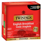 Twinings - Sachets de thé noir Goût Anglais - paquet de 100-Thé noir naturellement caféiné au caractère robuste et complexe qui peut être savouré tout au long de la journée