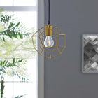 Modway - Pique Métal d’or Luminaire de plafond-Lampe suspendue géométrique en métal