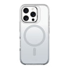 AXS - Crystal Shield Étui D3O fabriqué avec du plastique recyclé MagSafe compatible pour Apple iPhone 16 Pro - Gris Dégradé-Protection anti-UV pour afficher clairement le design original de votre cellulaire