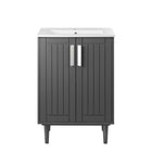Modway - Augusta 24" Vanette de salle de bain - Gris blanc-Assemblée requise