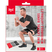 Everlast - Minibandes Latérales, 3 pcs-Mini bandes de résistance latérales Everlast idéales pour l'échauffement, la récupération et l'activation musculaire