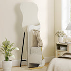 HOMCOM - Miroir pleine longueur - 21 po l x 64 po H - noir-Design ondulé sans cadre qui rehausse l’élégance de n’importe quelle pièce 