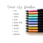 Zebra − Sarasa Clip Decoshine Gel Stylo rétractable − vert-Gel verte