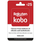 Kobo â€“ Carte-cadeau de 25 $-Les récompenses Air Miles ne s'appliquent pas sur l'achat de cartes-cadeaux.
