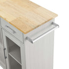 Modway - Culinary Chariot de cuisine avec barre à serviettes, Blanc Naturel-10