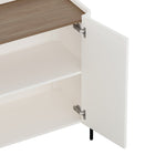 Manhattan Comfort - Buffet d’appoint moderne Abbey 31,5 po - Érable et blanc cassé-Conception de plateau supérieur ajoutant fonctionnalité et sophistication à ce produit