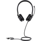 Yealink - Casque filaire USB-C/A UH35 - Microsoft Teams - Noir-La lumière d’occupation s’allumera automatiquement en rouge lorsque vous êtes en appel ou en réunion pour réduire les interférences externes et améliorer l’efficacité du travail. Vous pouvez aussi allumer manuellement la lumière d’activation pour indiquer directement votre état de travail et bloquer les distractions extérieures