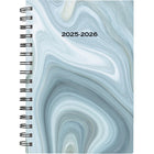 Staples - Agenda scolaire hebdomadaire/mensuel marbre 2025-2026 - 8 1/2 po H x 5 1/2 po l - gris - bilingue-14 mois : juillet 2025 - août 2026