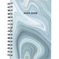 Staples - Agenda scolaire hebdomadaire/mensuel marbre 2025-2026 - 8 1/2 po H x 5 1/2 po l - gris - bilingue-14 mois : juillet 2025 - août 2026