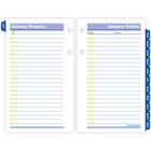 AT-A-GLANCE - Recharge de calendrier de bureau hebdomadaire QuickNotes 2026 2 pages/jour - 6 po H x 3 1/2 po l - anglais-Un onglet par mois pour permettre une reference facile aux dates