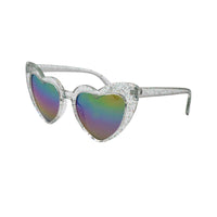 Gry Mattr - Lunettes de soleil enfants 3+ plastique - Chloe coeur à paillettes-Protection anti-UV 100%