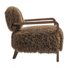 Modway - Zinnia Fausse fourrure Chaise d’accent - Brun-Épingles de pied non marquées