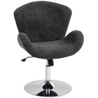 HOMCOM - Chaise de bureau pivotante avec large siège - dossier papillon - gris foncé-Siège spacieux de 24,6 po (62,5 cm) de large permettant diverses positions assises confortables 