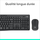 Logitech MK295 ensemble silencieux clavier/souris - graphite-Pile longue durée : Bénéficiez d’une autonomie jusqu’à 36 mois pour le clavier et 18 mois pour la souris, sans avoir à changer les piles. Boutons on/off pour économiser l’énergie