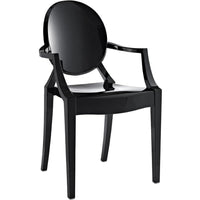 Nicer Furniture - fauteuil fantôme de Louis XVI - noir - 2 pièces-Célèbre style Louis XVI, Chaise confortable.