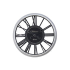 Monarch Specialties - Horloge - 20 po Rond - Horloge Murale - Noir - Argent - Transitionnel-Une horloge murale ronde de 20 pouces, élégante et tendance, au design transitionnel noir et argenté, pour votre décoration intérieure