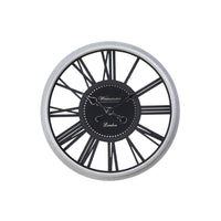 Monarch Specialties - Horloge - 20 po Rond - Horloge Murale - Noir - Argent - Transitionnel-Une horloge murale ronde de 20 pouces, élégante et tendance, au design transitionnel noir et argenté, pour votre décoration intérieure