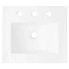 Modway - Cayman 18" Lavabo de salle de bain in Blanc-Comptoir intégré
