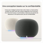 Google - Haut-parleur Home - Porcelaine-Le haut-parleur émet une lueur dynamique sous la base qui vous indique quand il écoute ou vous répond. Le commutateur vous permet de désactiver le microphone pour plus de confidentialité