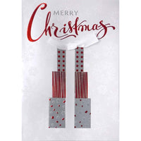 Rosedale - Cartes de souhaits Noël Gold / Enveloppes - 5-1/2 po x 8 po - Cadeaux et Boucle - Paquet de 6-Cartes de souhaits qualité boutique
