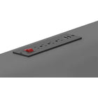 Rocelco - Bureau réglable électrique de 38 po avec CA/USB et tapis antifatigue - Noir-Fente de 10,5 pouces de large pour une tablette ou un téléphone